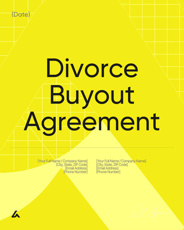 Divorce Buyout Agreement Template