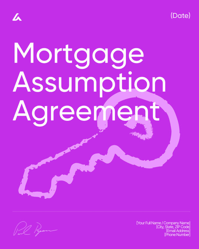 Mortgage Assumption Agreement Template