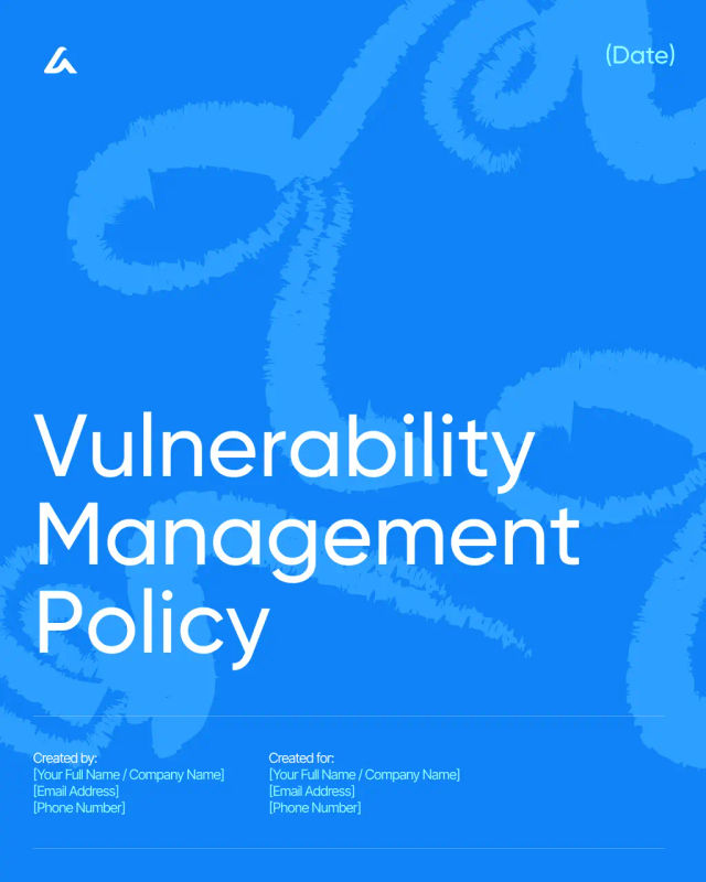 Vulnerability Management Policy Template