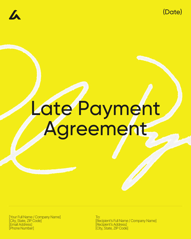Late Payment Agreement Template: Balance & New Schedule
