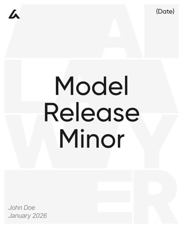 Model Release (Minor) Template