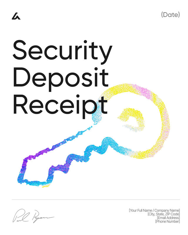 Security Deposit Receipt Template: Payment Proof & Records