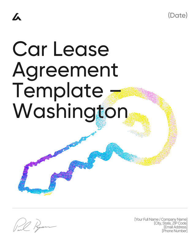 Car Lease Agreement: Payments, Lease Term Template – Washington