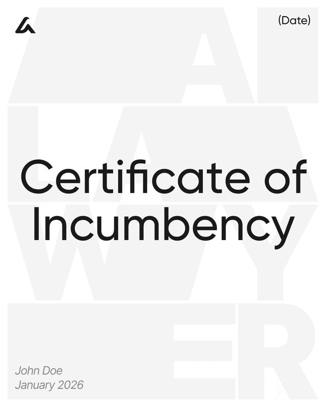 Certificate of Incumbency Template: Officer Verification Form