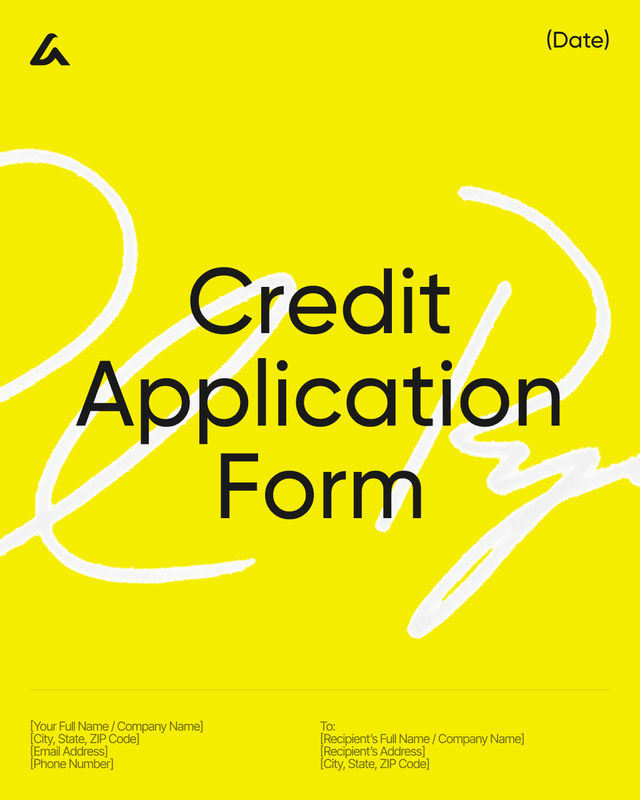 Credit Application Form Template: Terms & Authorization
