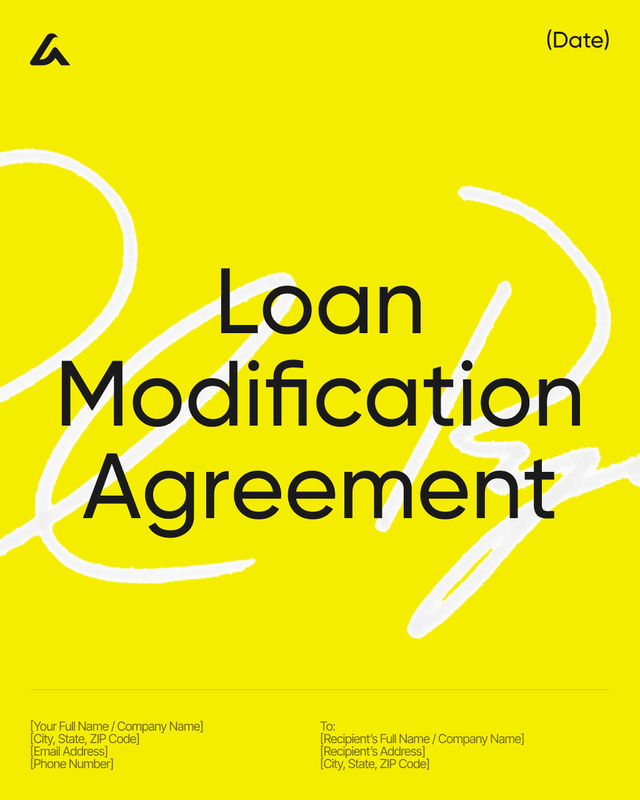 Loan Modification Agreement Template: Terms and Payments