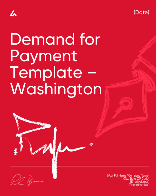 Demand for Payment Letter: Due Amount Template – Washington