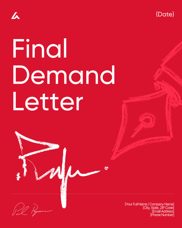 Final Demand Letter Template: Payment Deadline and Amount Due