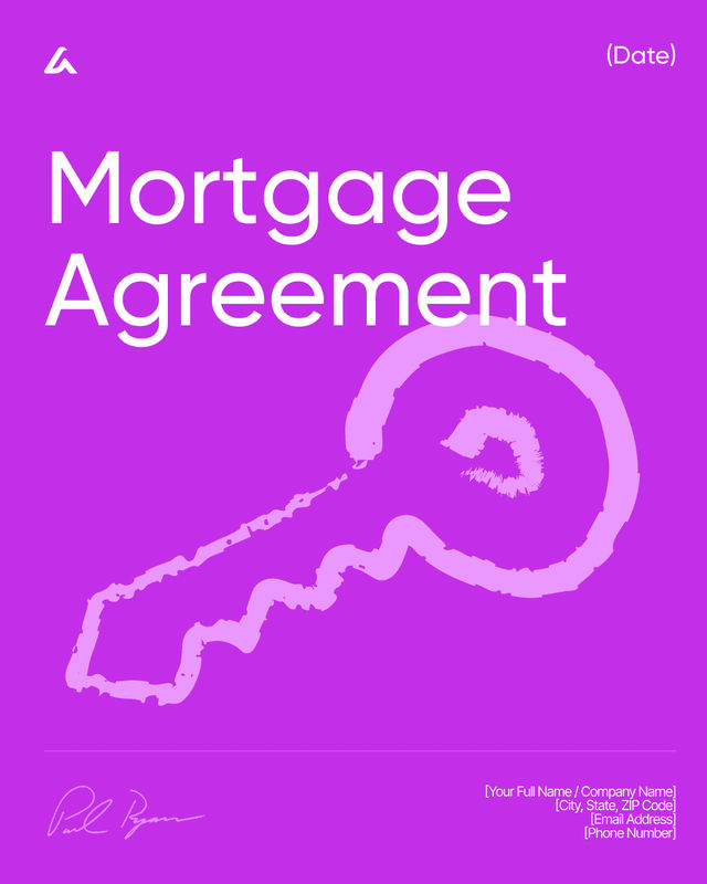Mortgage Agreement Template: Loan Terms and Collateral Info