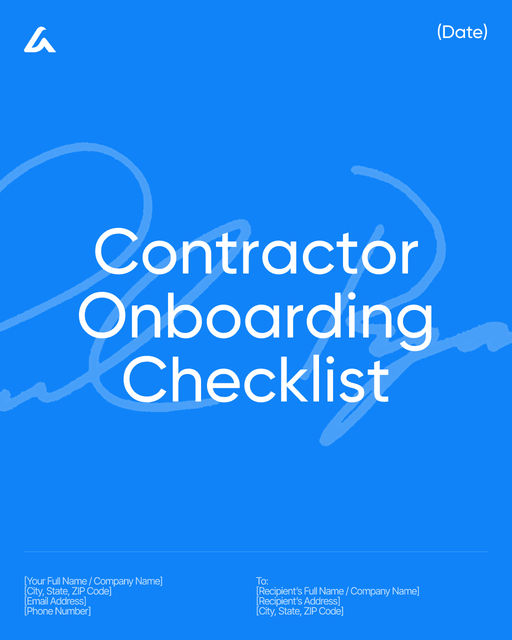 Contractor Onboarding Checklist