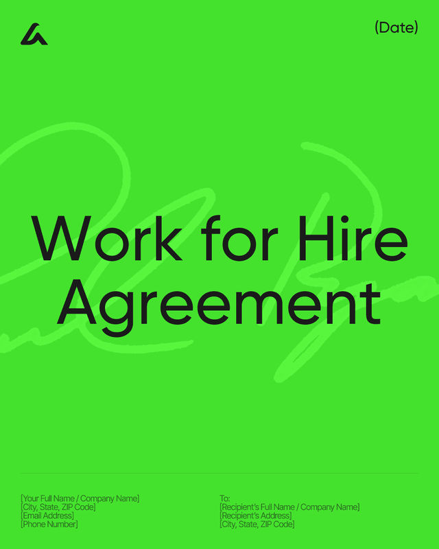 Work for Hire Agreement Template: Ownership and Services