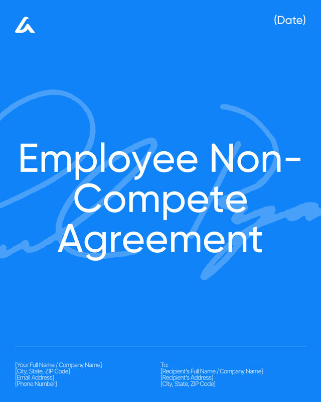 Employee Non-Compete Agreement Template: Scope and Term