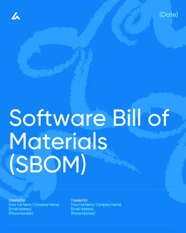 Software Bill of Materials (SBOM) Template