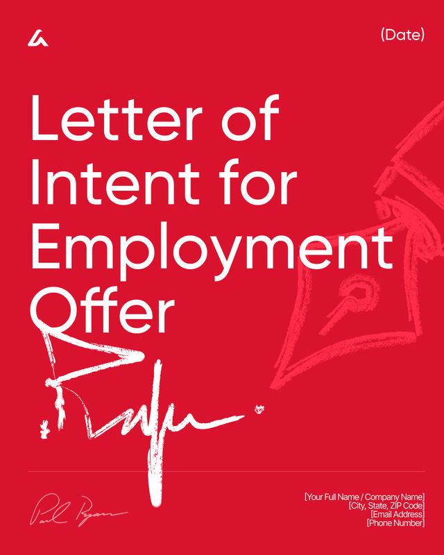 Letter of Intent for Employment Offer Template: Position & Terms