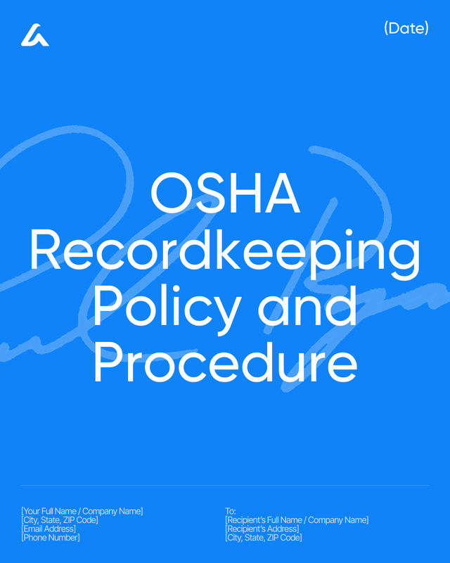 OSHA Recordkeeping Policy Template: Logs, Rules & Compliance