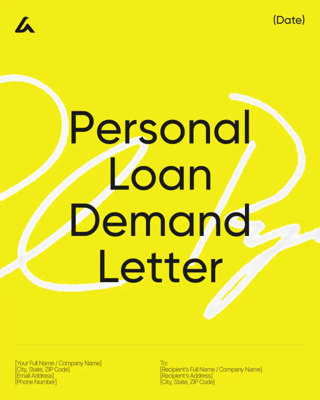 Personal Loan Demand Letter Template: Balance & Deadline