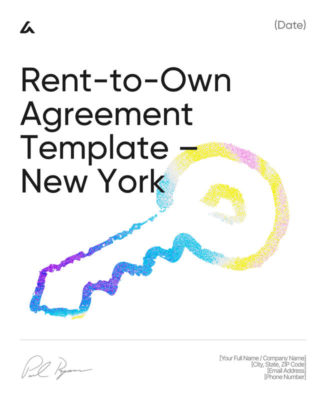Rent-to-Own Agreement: Payments, Purchase Template – New York