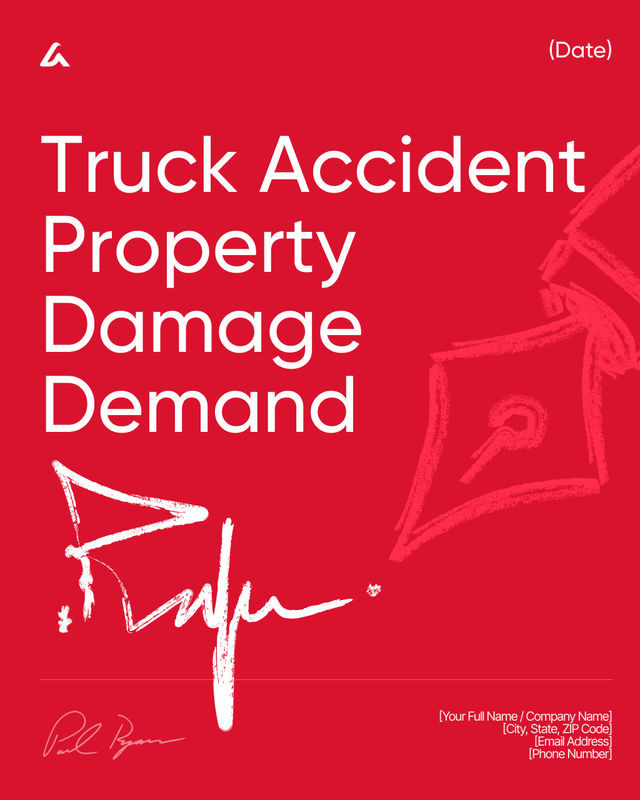 Truck Accident Property Damage Demand Letter Template