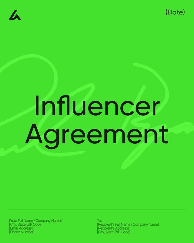 Influencer Agreement Template: Deliverables and Payment