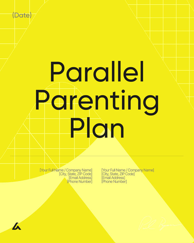 Parallel Parenting Plan Template