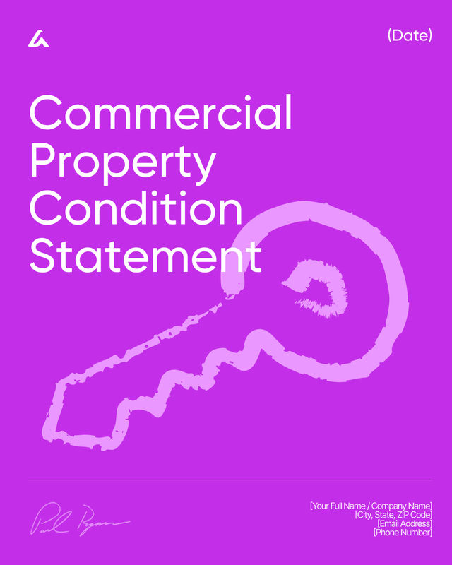 Commercial Property Condition Statement Template: Disclosures