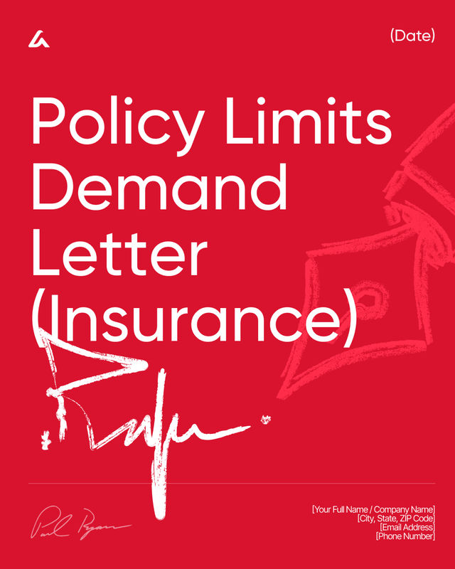 Policy Limits Demand Letter Template: Coverage & Deadlines