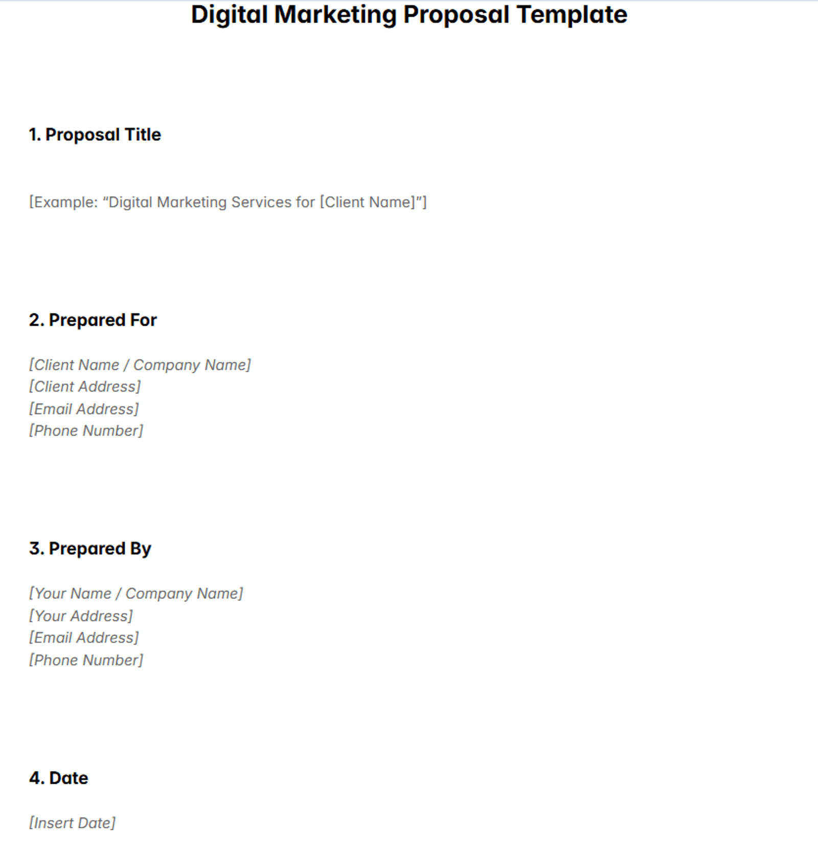 Digital Marketing Proposal Template - All You Need to Know!