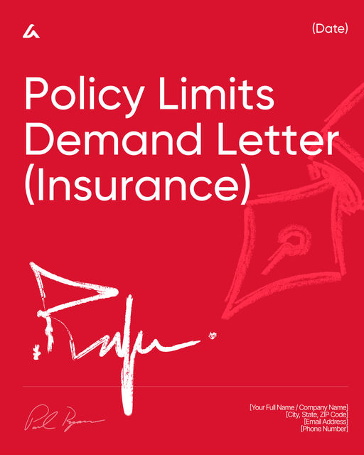 Policy Limits Demand Letter (Insurance)