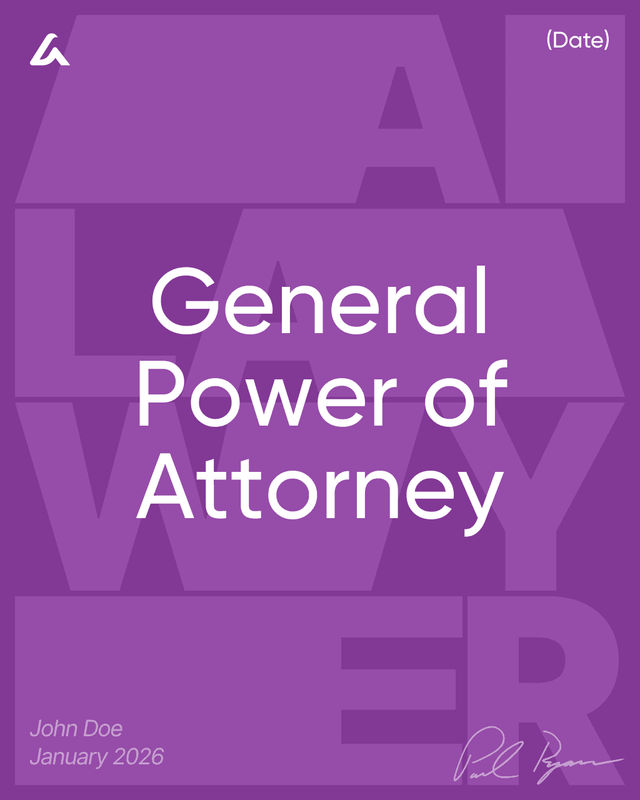 General Power of Attorney Template: Authority and Limits