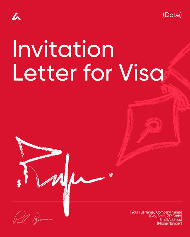 Invitation Letter for Visa Template: B1/B2, Family + Business
