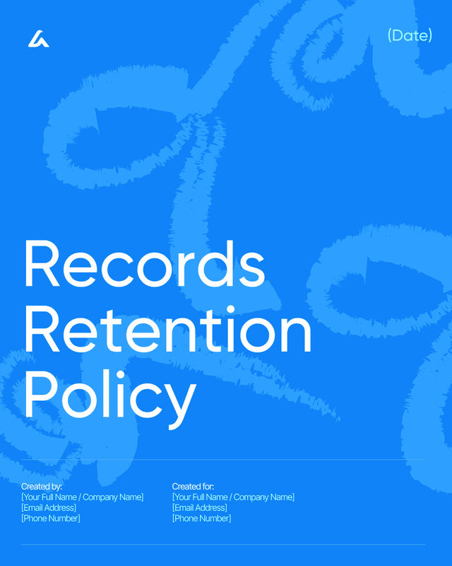 Records Retention Policy Template: Storage and Disposal Rules