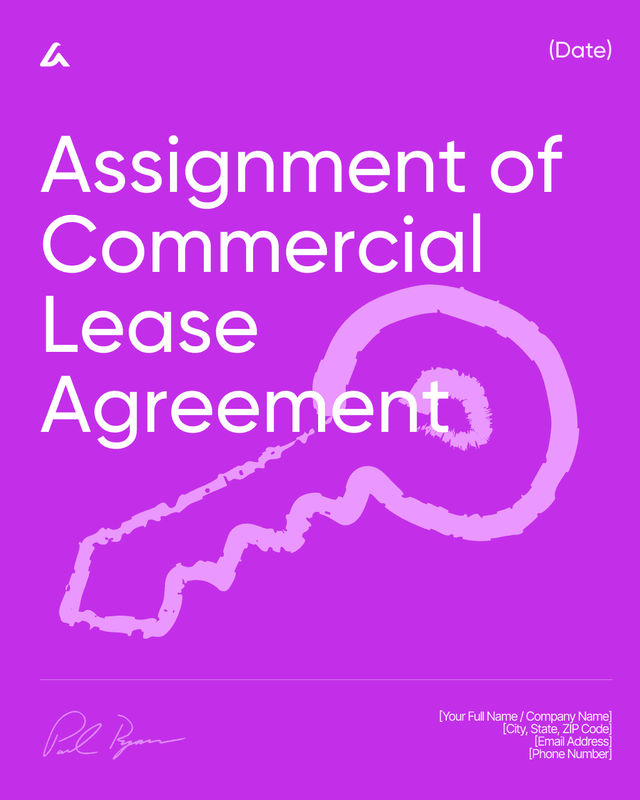 Assignment of Commercial Lease Agreement Template