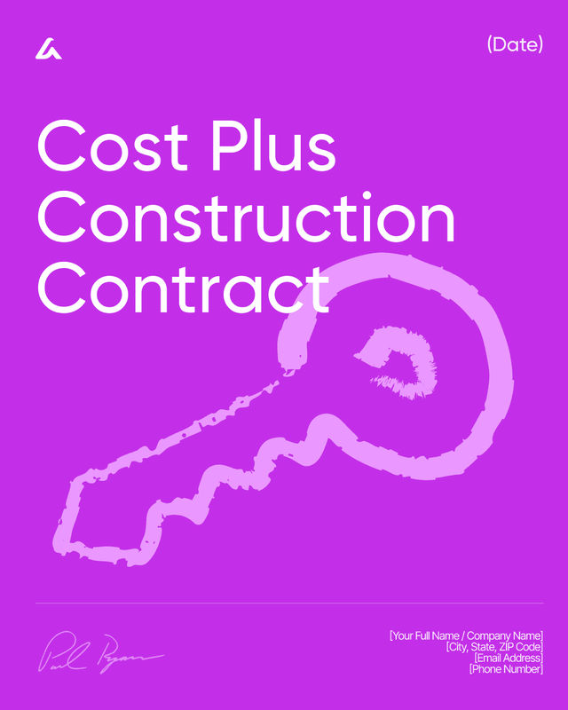 Cost Plus Construction Contract Template: Budget & Changes