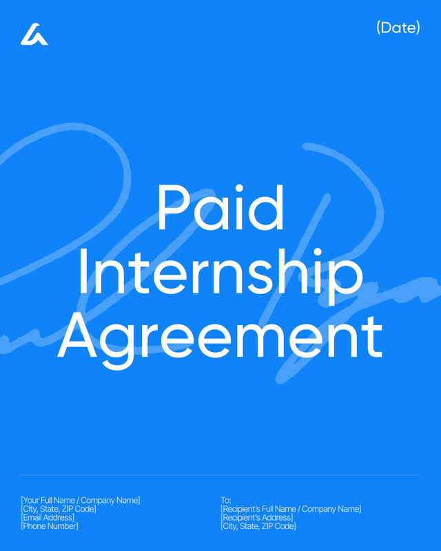 Paid Internship Agreement Template: Wages, Duties and Term