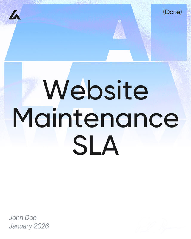 Website Maintenance SLA Template