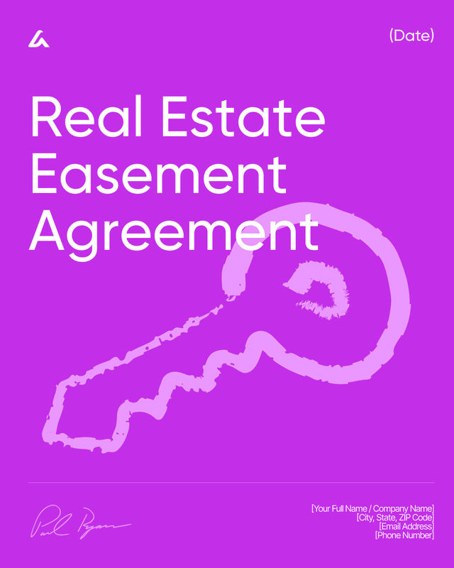 Real Estate Easement Agreement Template: Property Access Terms