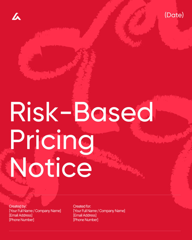Risk-Based Pricing Notice Template