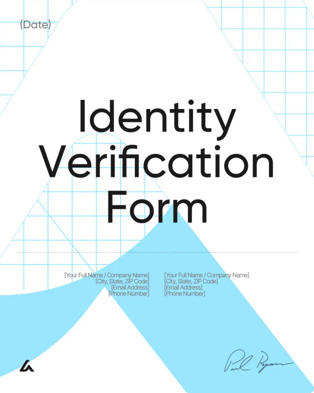 Identity Verification Form Template