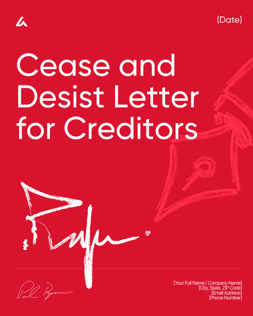 Cease and Desist Letter for Creditors