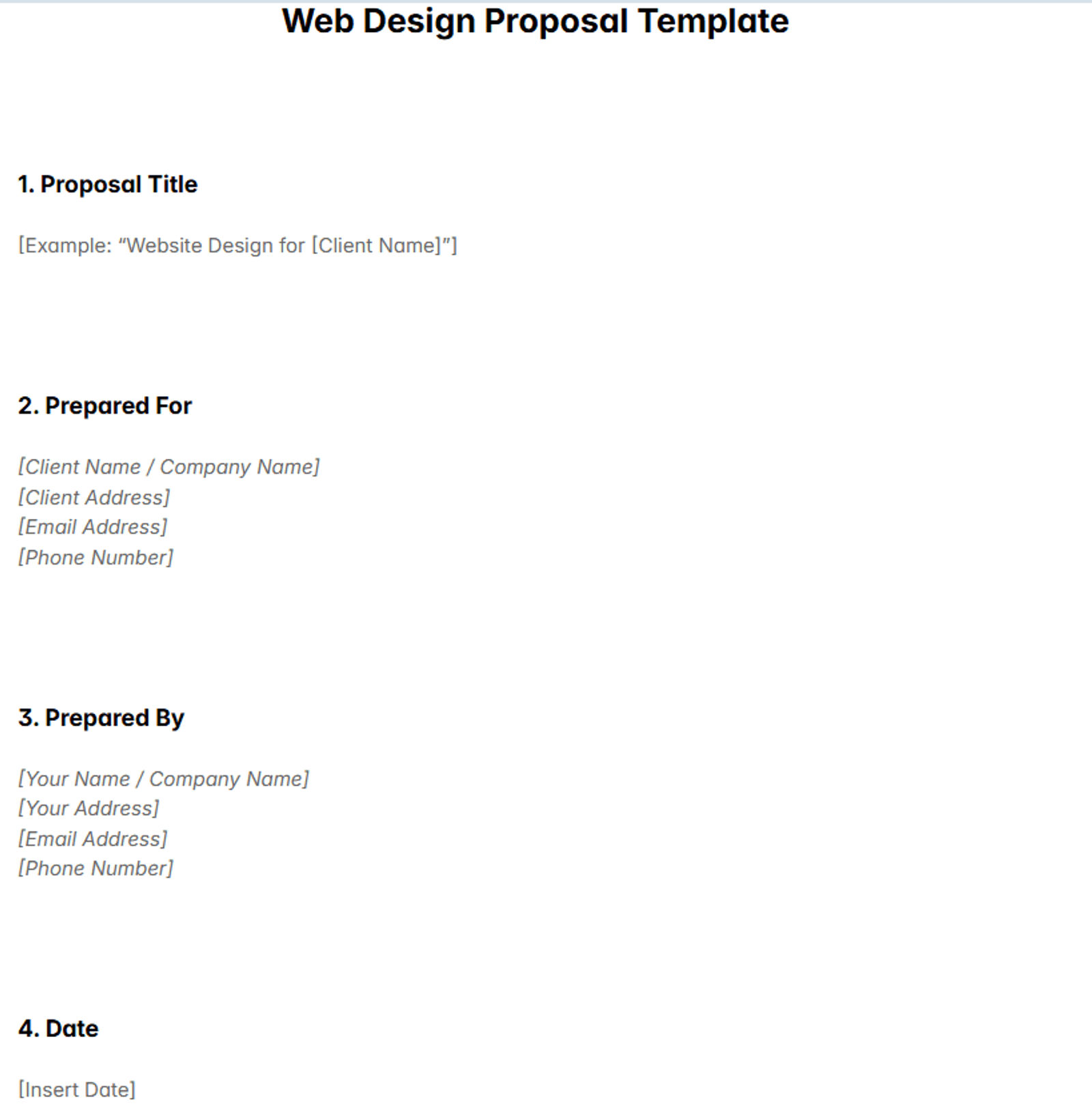 Web Design Proposal Template: Scope, Pricing, Timeline & Tips