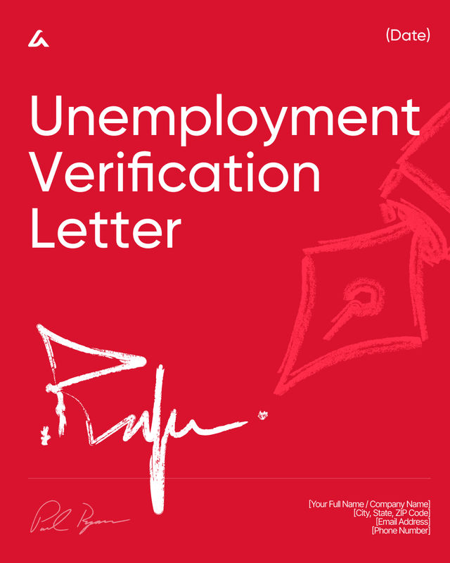 Unemployment Verification Letter Template