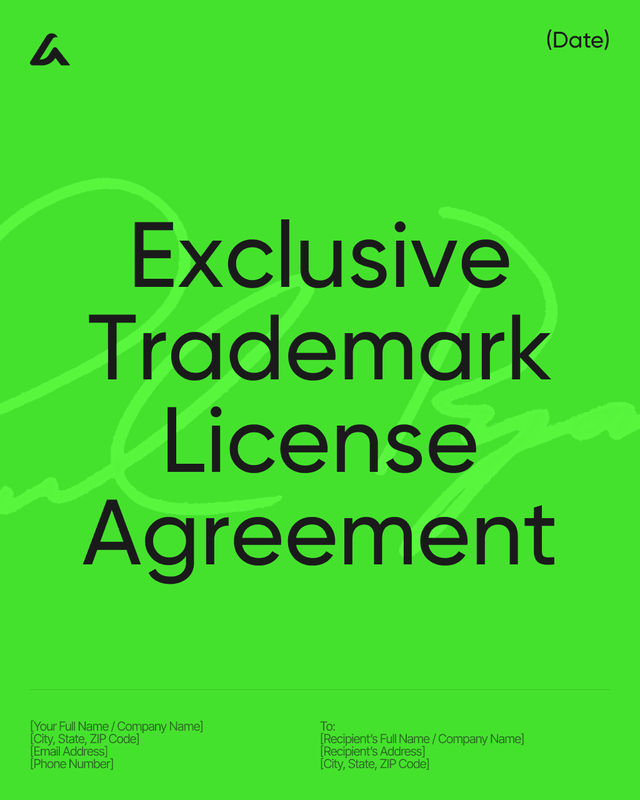 Exclusive Trademark License Agreement Template