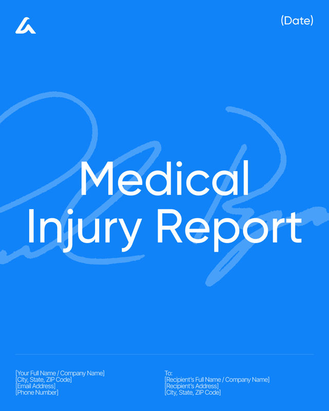 Medical Injury Report Template: Care Details & Signatures