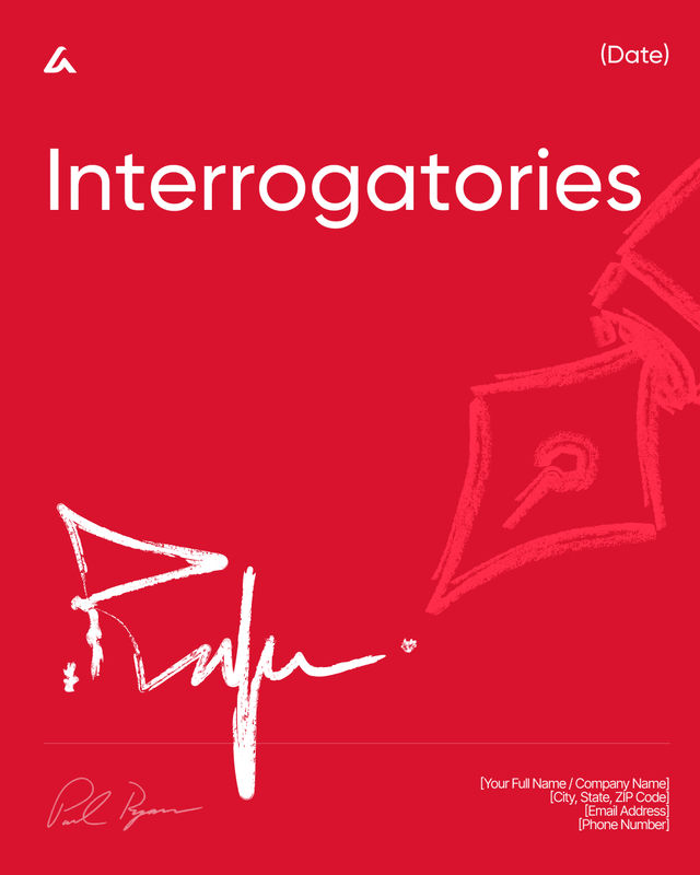 Interrogatories Template: Civil Discovery Questions Guide