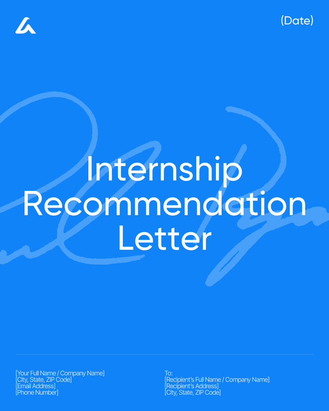 Internship Recommendation Letter Template: Reference and Skills