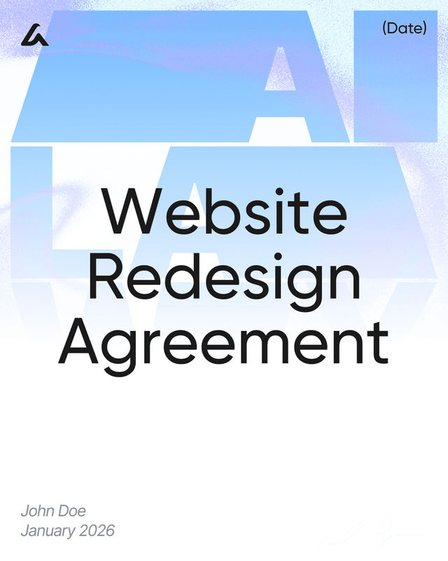 Website Redesign Agreement Template