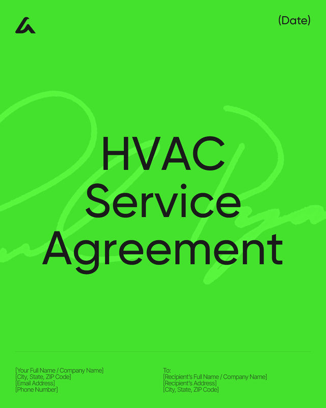HVAC Service Agreement Template: Maintenance and Repair Terms