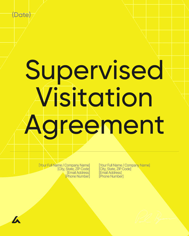 Supervised Visitation Agreement Template