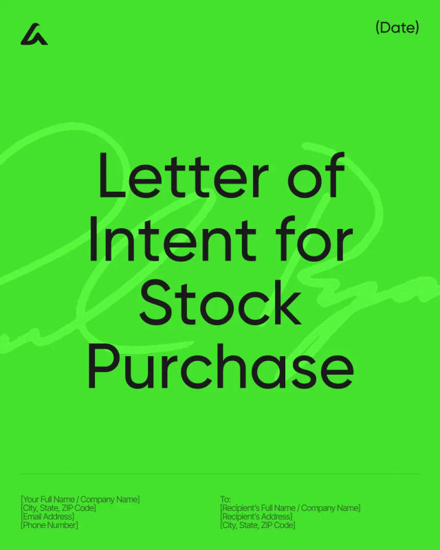 Letter of Intent (LOI) for Stock Purchase Template