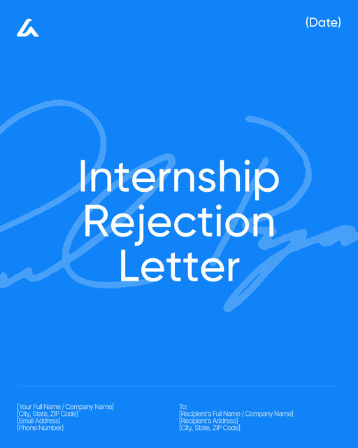 Internship Rejection Letter